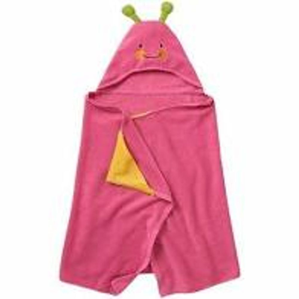Jumping Beans Hooded Bath Wrap Butterfly Kids NWT